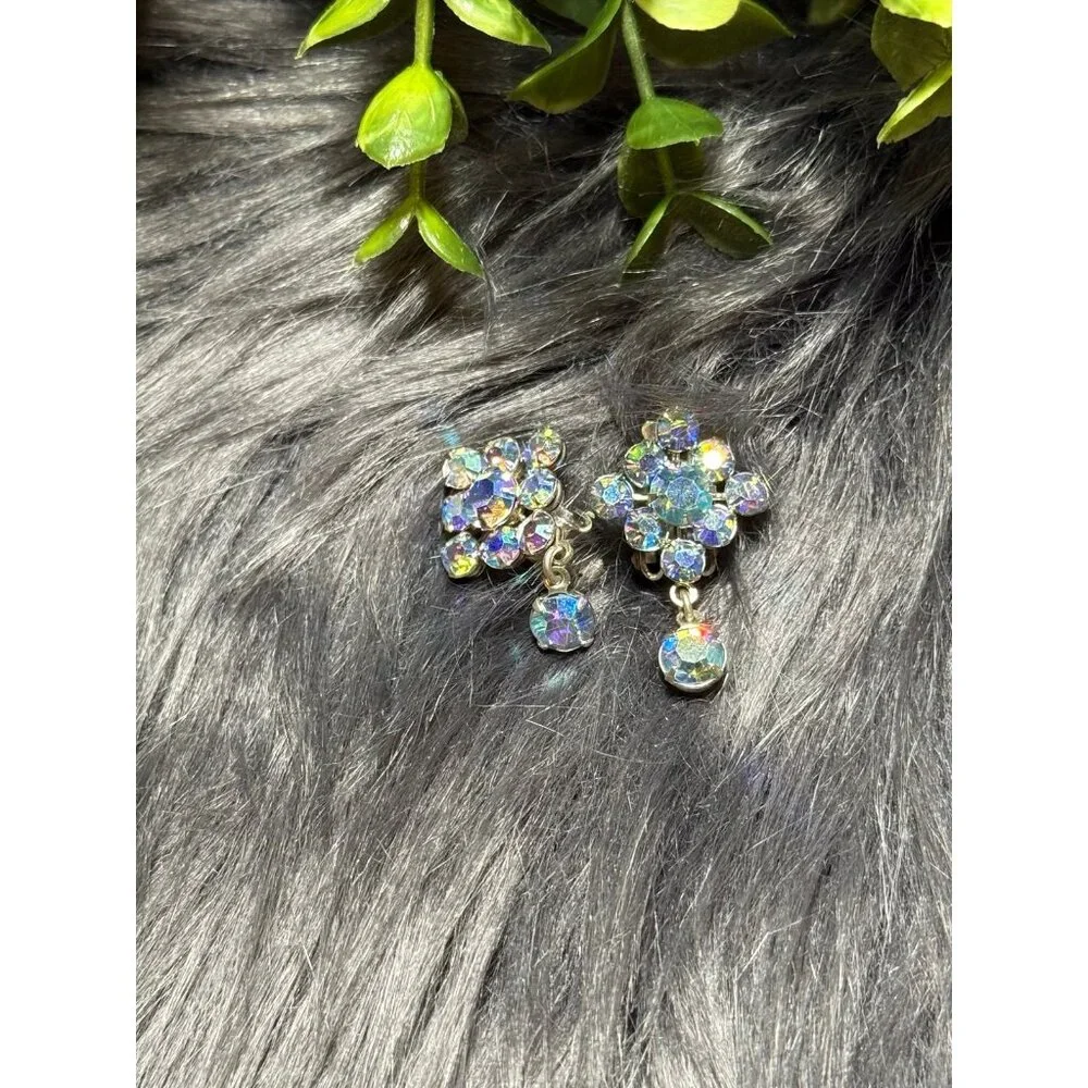 Weiss Rhinestones‎ Clip On Earrings